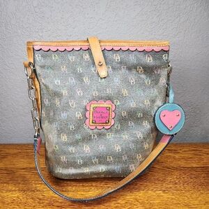 Dooney & Bourke Rainbow Monogram Bucket Bag